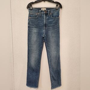 Madewell The Perfect Vintage Jean High Rise Raw Edge Hem Size 27T